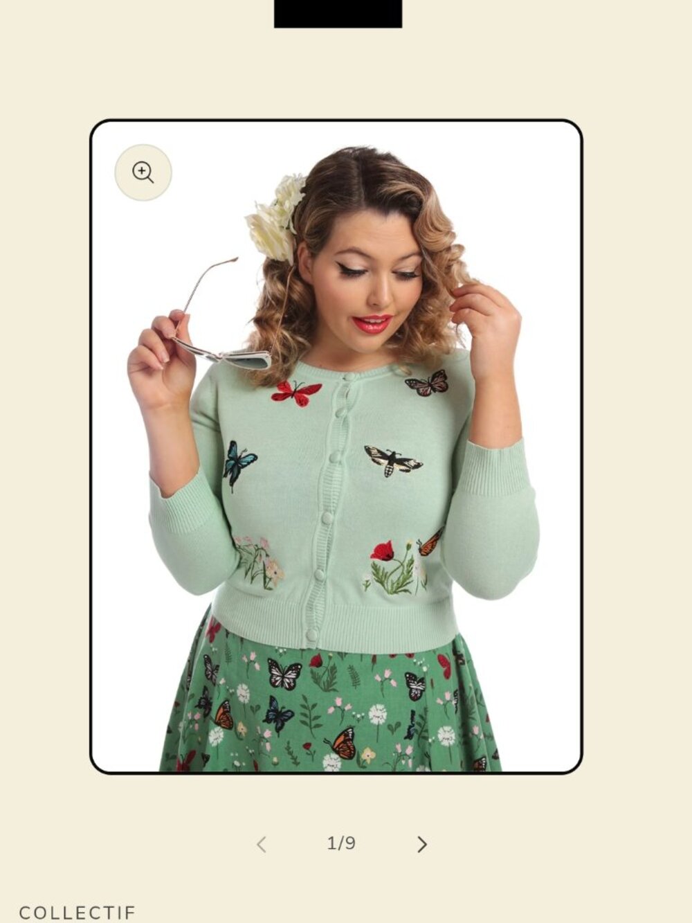 Collectif Abigail Butterfly cardigan